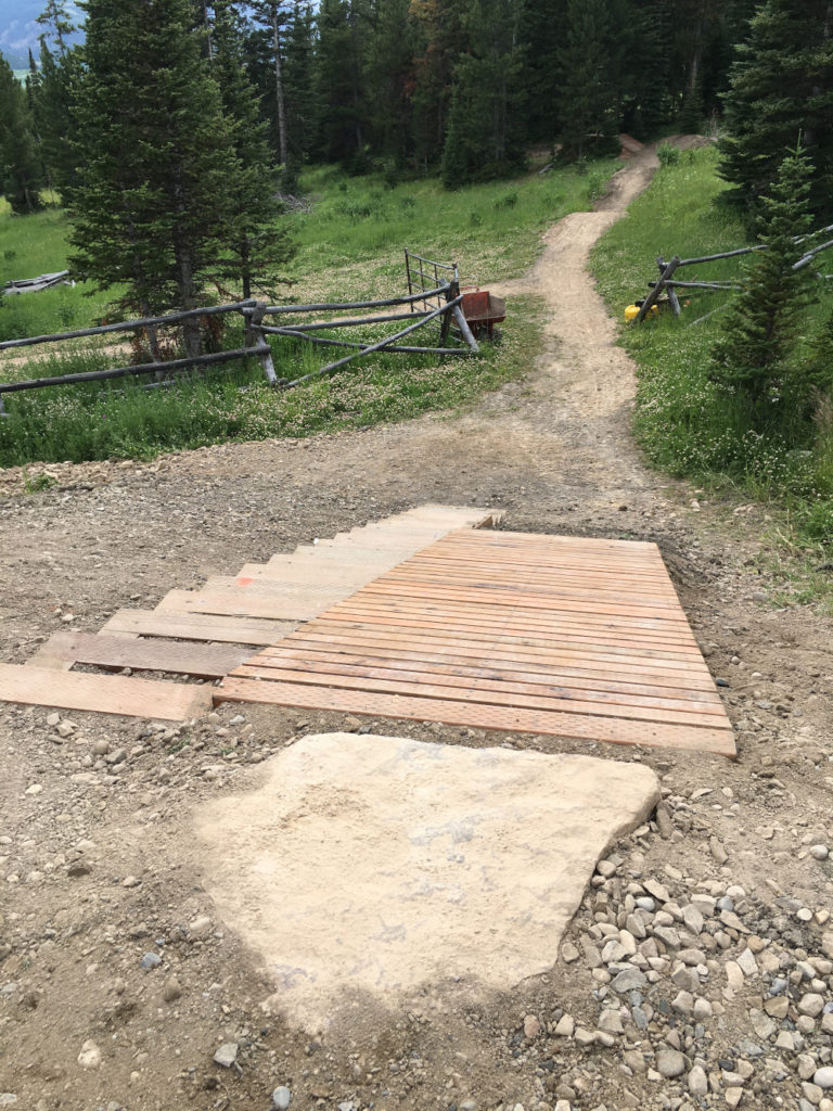Bike Trail Features ramps and steps